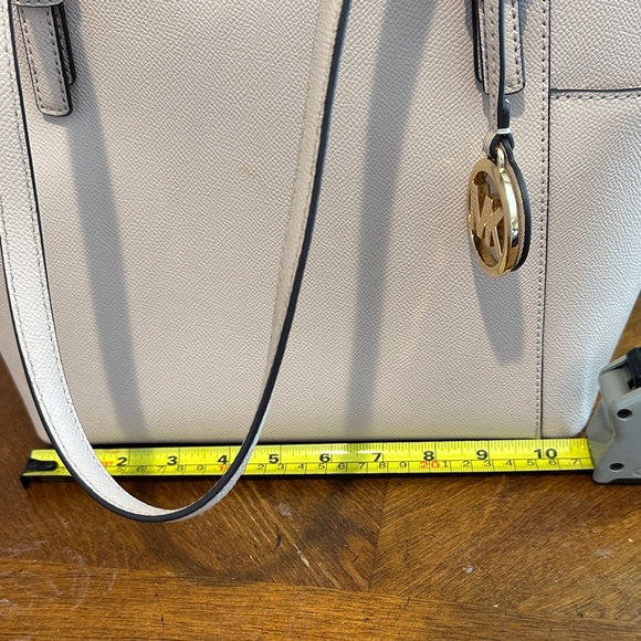 Michael Kors Light Beige/Pink Charlotte Tote Bag - Picture 8 of 12